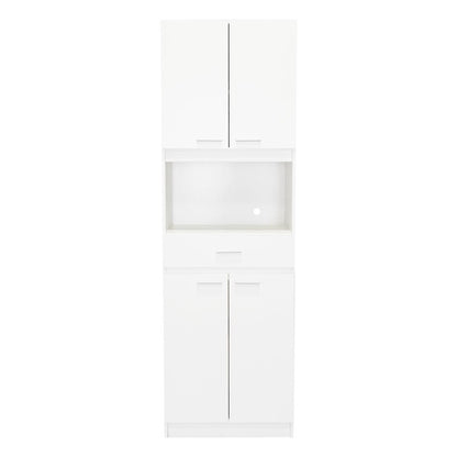 Mueble Microondas Fm Cuatro Puertas, Blanco