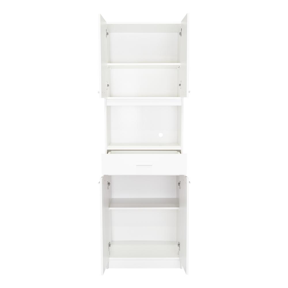 Mueble Microondas Fm Cuatro Puertas, Blanco
