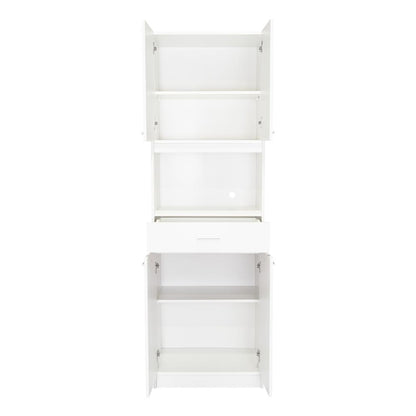 Mueble Microondas Fm Cuatro Puertas, Blanco