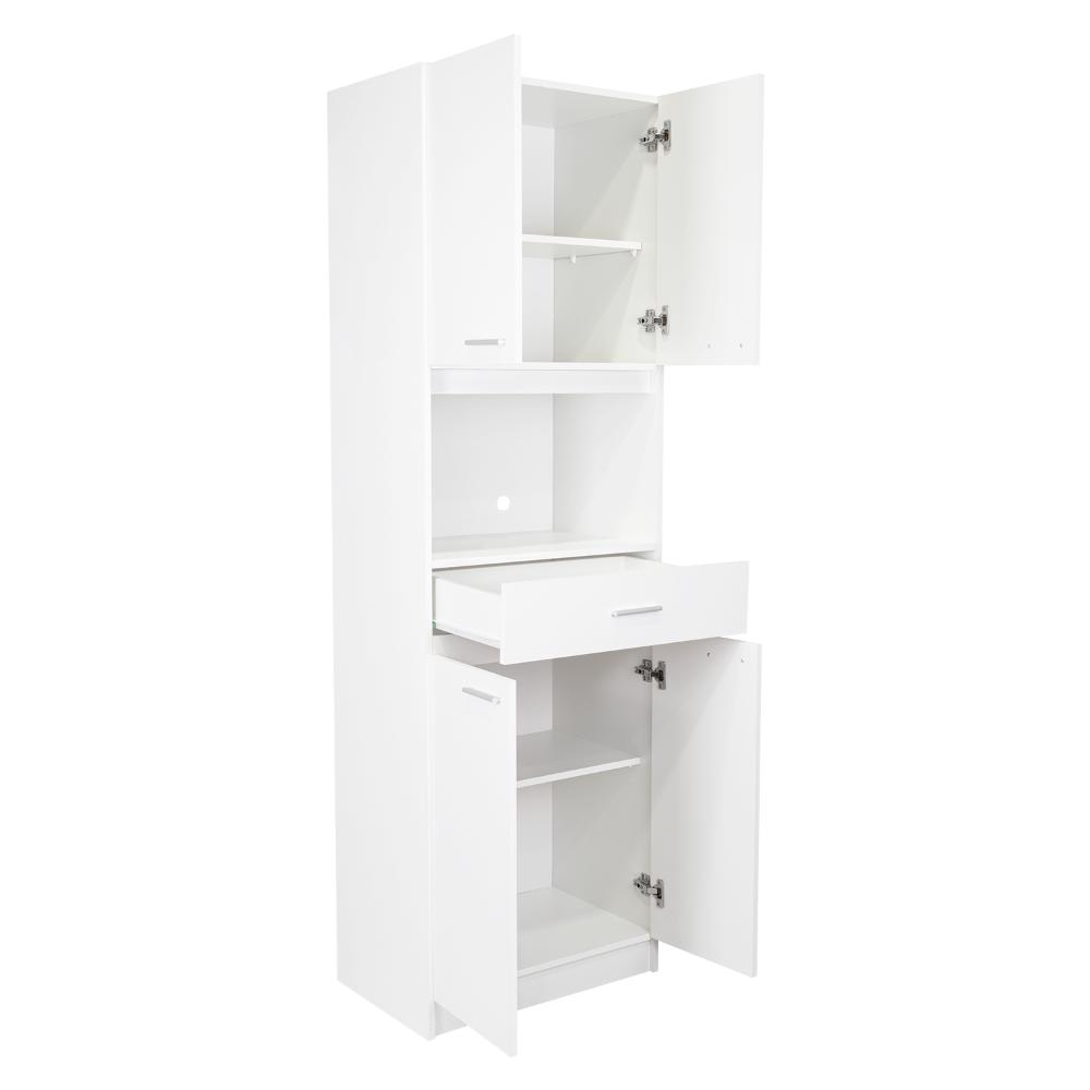 Mueble Microondas Fm Cuatro Puertas, Blanco