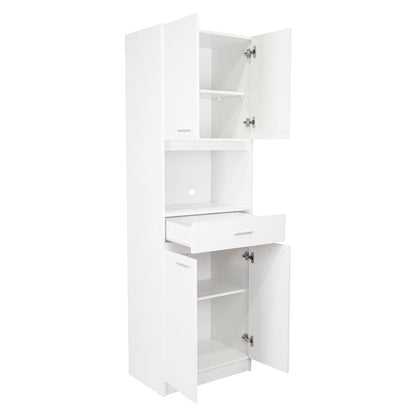 Mueble Microondas Fm Cuatro Puertas, Blanco
