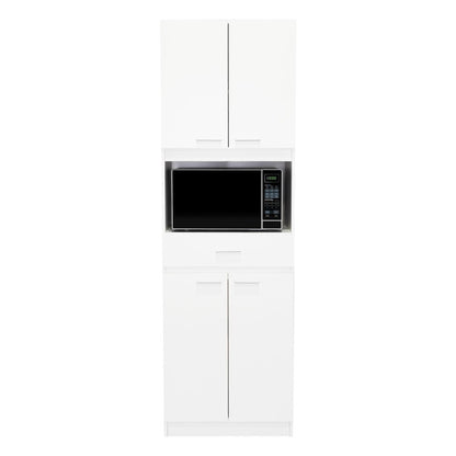 Mueble Microondas Fm Cuatro Puertas, Blanco
