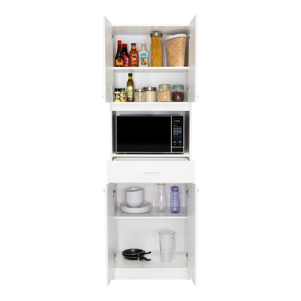 Mueble Microondas Fm Cuatro Puertas, Blanco