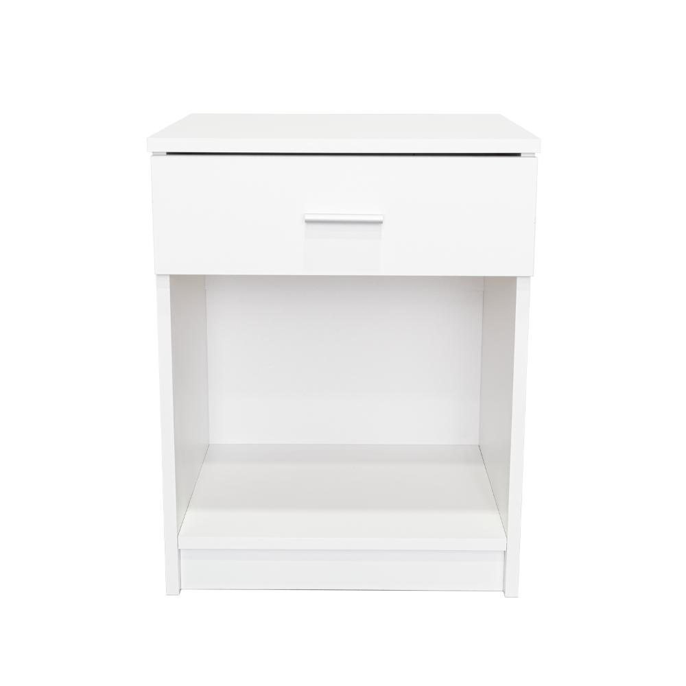 Velador Eco, Blanco , con Un Cajón Multiuso