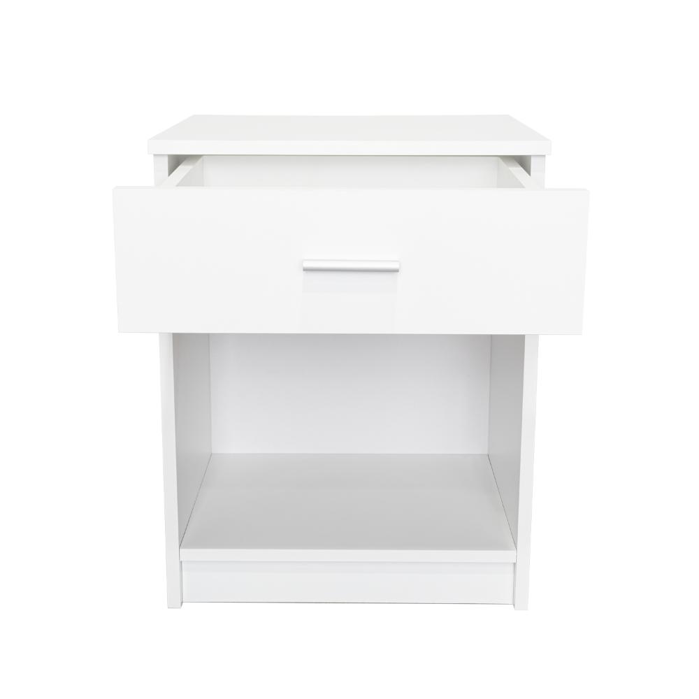 Velador Eco, Blanco , con Un Cajón Multiuso