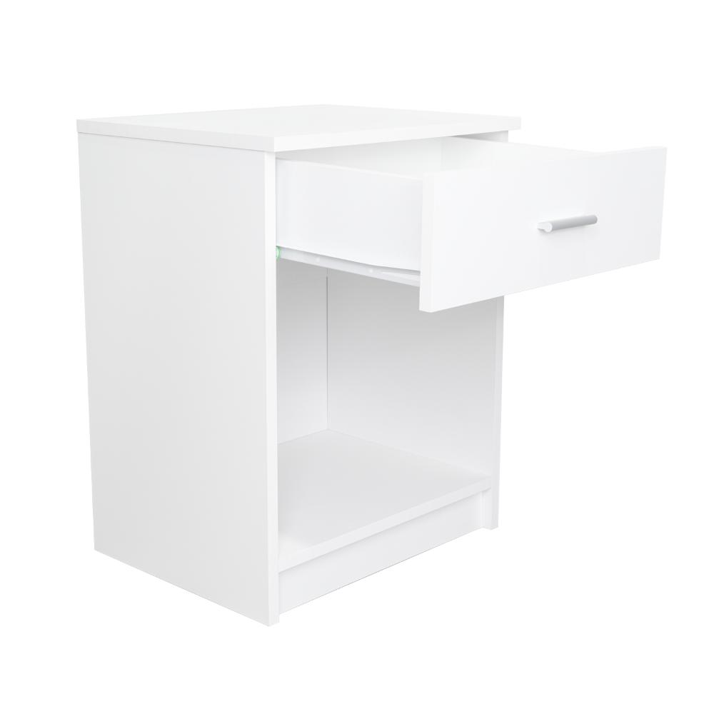 Velador Eco, Blanco , con Un Cajón Multiuso