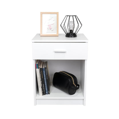 Velador Eco, Blanco , con Un Cajón Multiuso