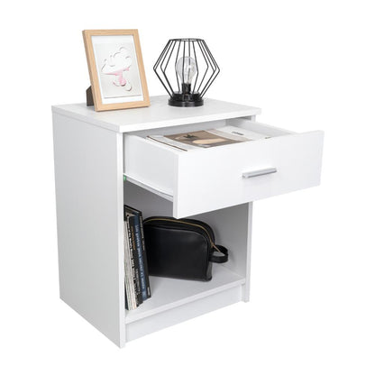 Velador Eco, Blanco , con Un Cajón Multiuso