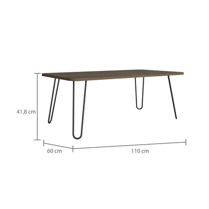 Mesa de Centro Rony color Nogal para Sala.