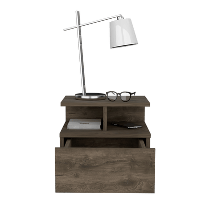 Velador Flotante Un Cajón, FM Furniture 007O, Café Oscuro