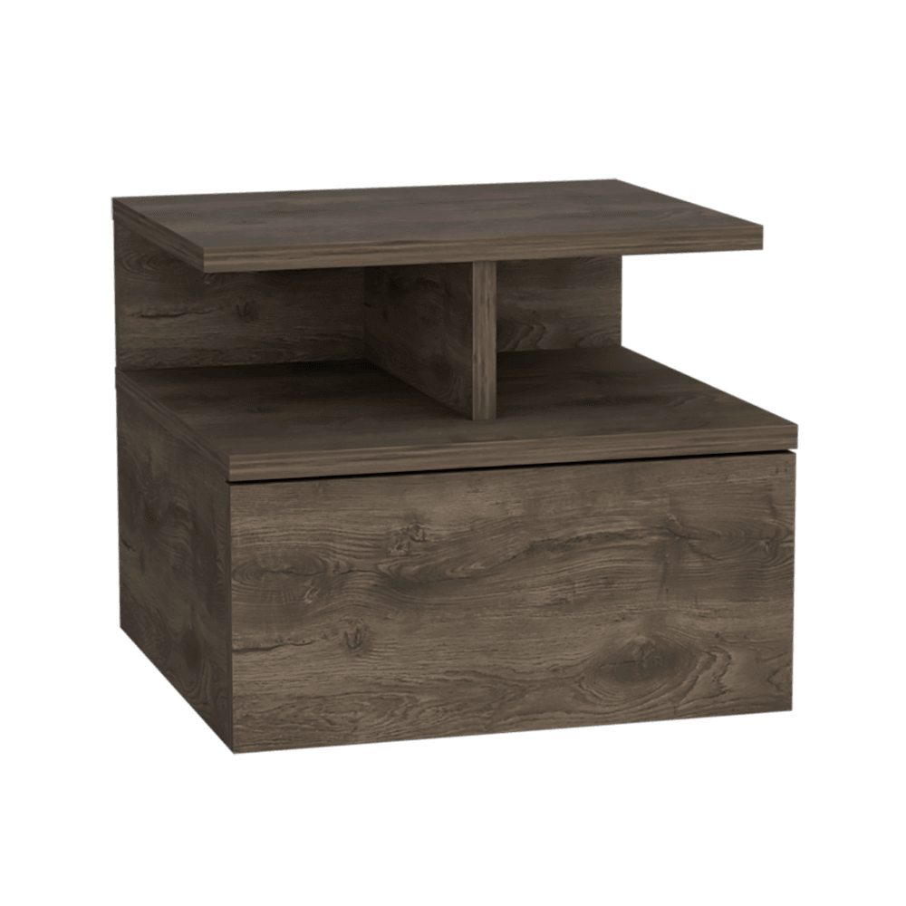 Velador Flotante Un Cajón, FM Furniture 007O, Café Oscuro