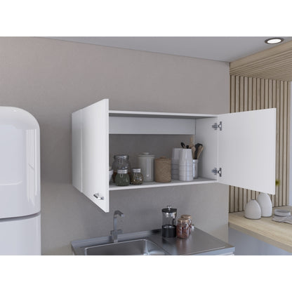 Mueble Superior Cocina Napoles 100 Cm, Blanco, con Gran Capacidad de Almacenamiento