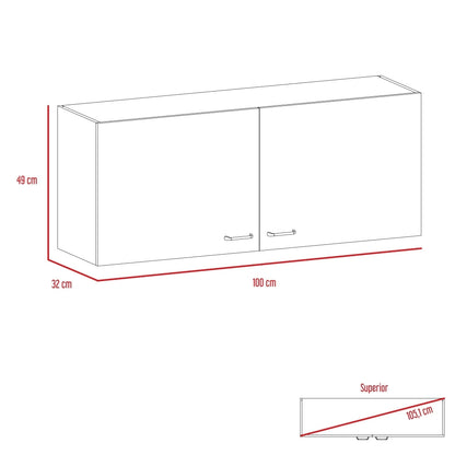 Mueble Superior Cocina Napoles 100 Cm, Blanco, con Gran Capacidad de Almacenamiento (vista 7)