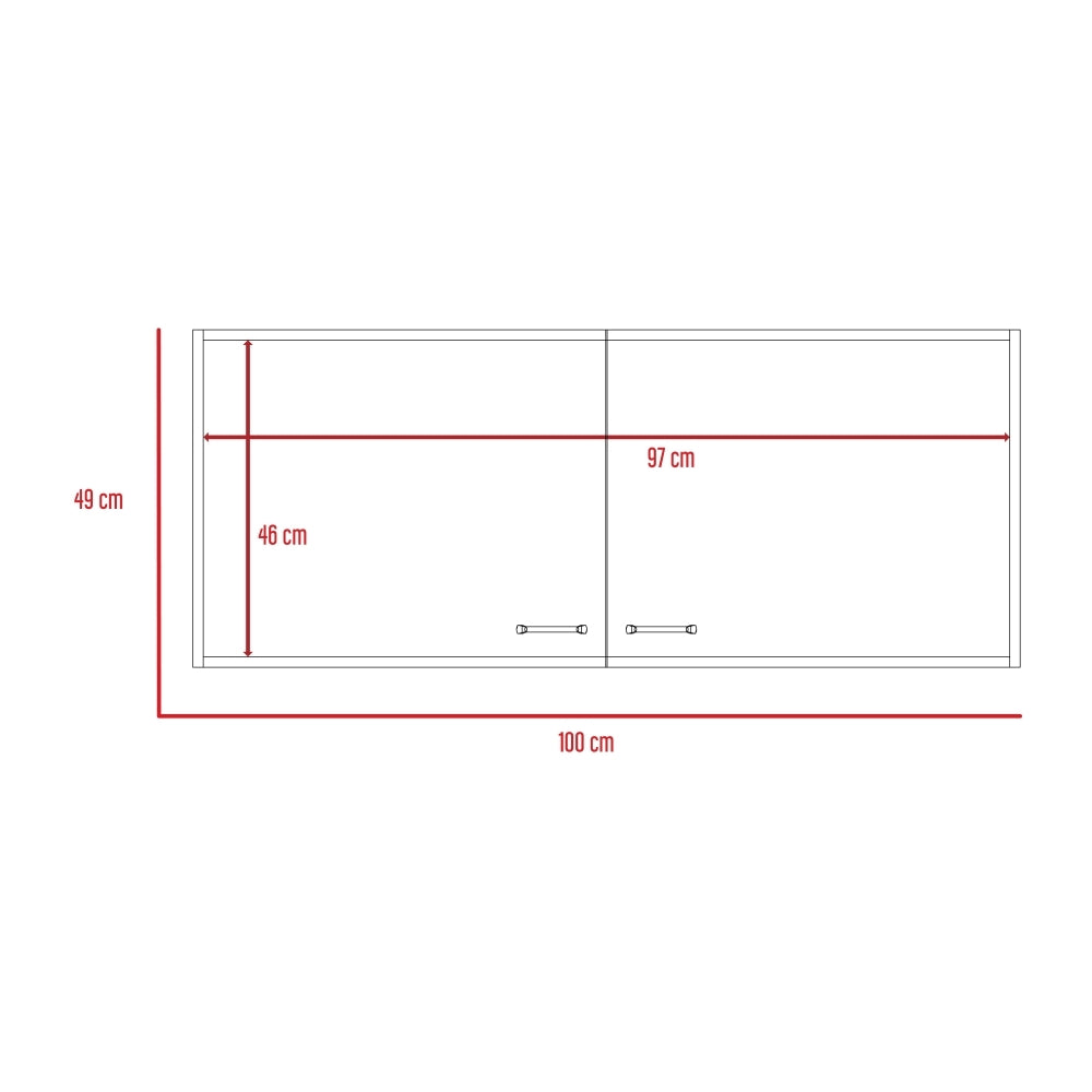 Mueble Superior Cocina Napoles 100 Cm, Blanco, con Gran Capacidad de Almacenamiento