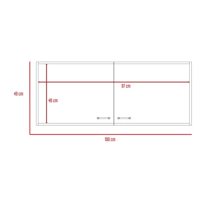 Mueble Superior Cocina Napoles 100 Cm, Blanco, con Gran Capacidad de Almacenamiento