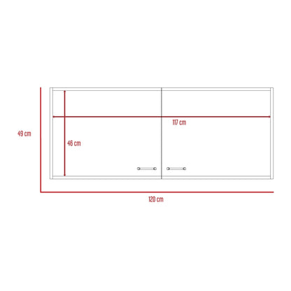 Mueble Superior Cocina Napoles 120 Cm, Blanco, con Gran Capacidad de Almacenamiento