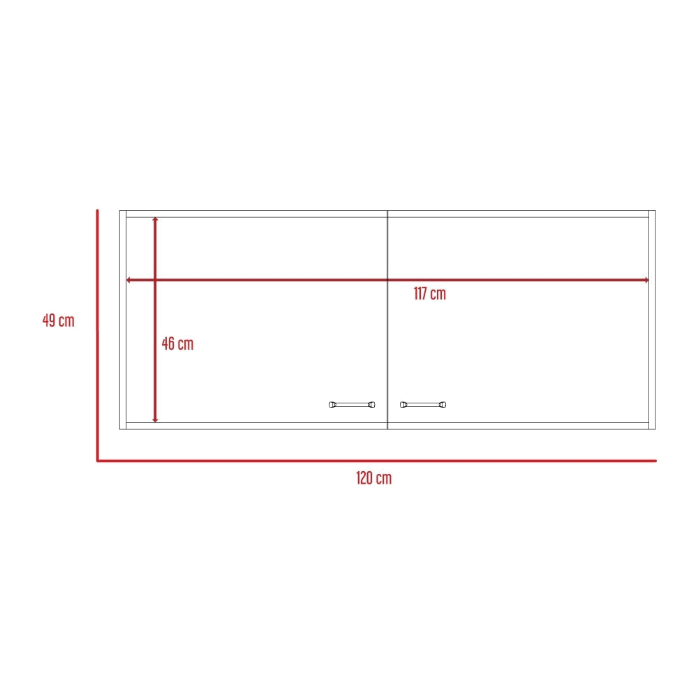 Mueble Superior Cocina Napoles 120 Cm, Blanco, con Gran Capacidad de Almacenamiento (vista 7)