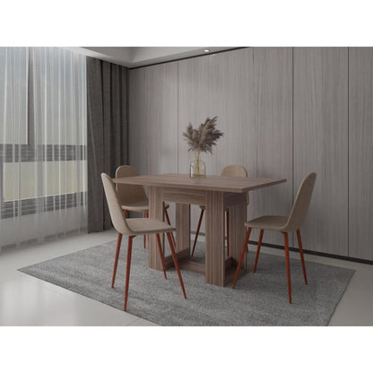 Mesa de Comedor Volterra, Avellana, con amplia superficie 120