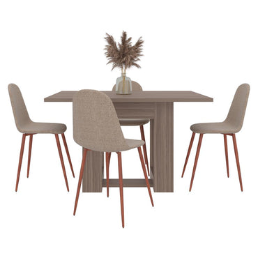 Mesa de Comedor Volterra, Avellana, con amplia superficie 120