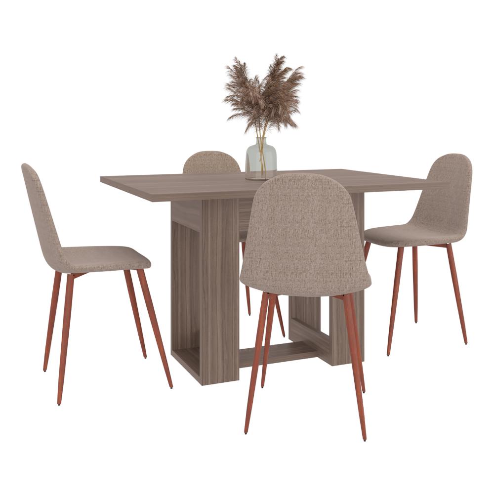 Mesa de Comedor Volterra, Avellana, con amplia superficie 120 (vista 3)