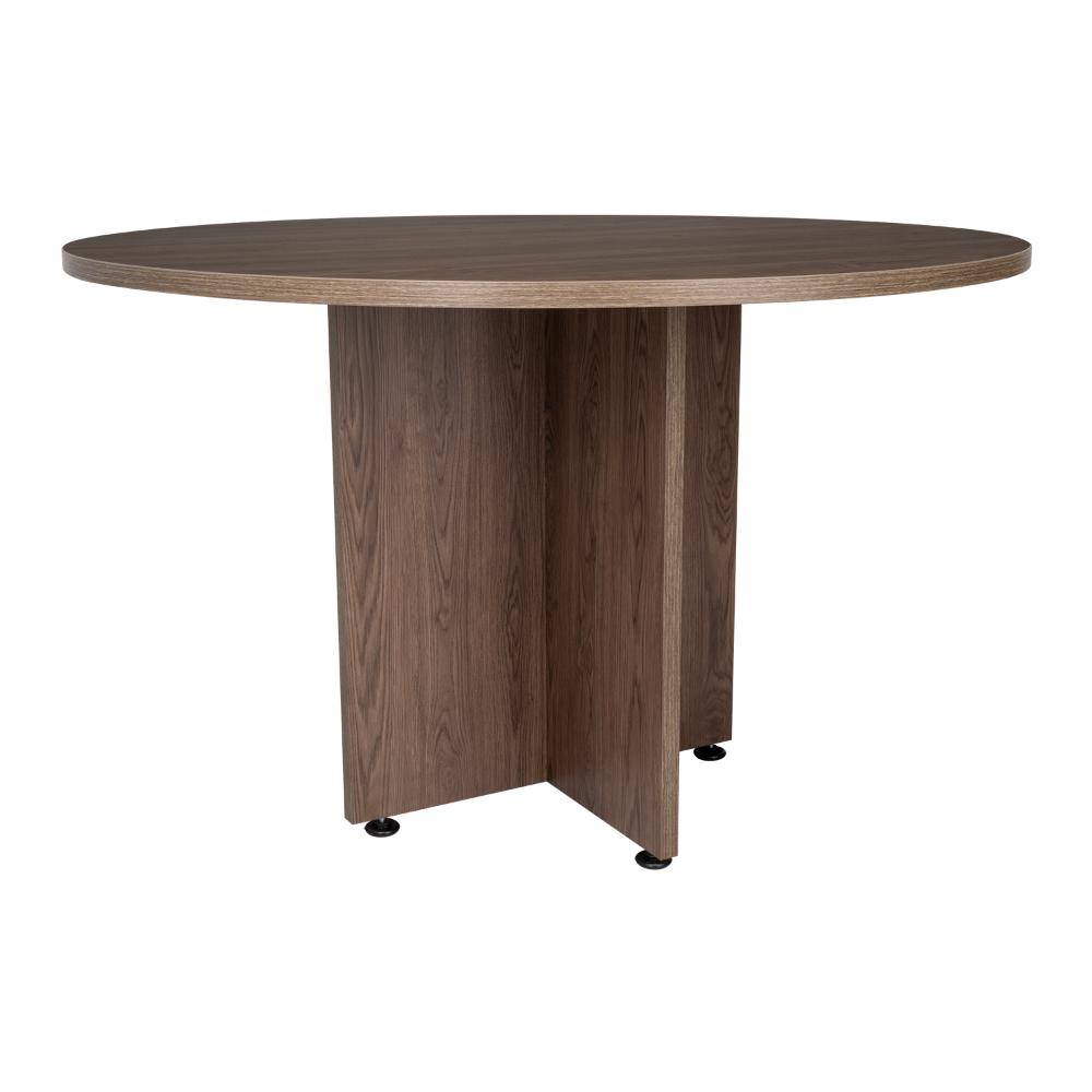 Mesa Redonda M-120 Home Office, Negro Soft / Coñac