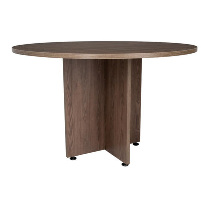 Mesa Redonda M-120 Home Office, Negro Soft / Coñac