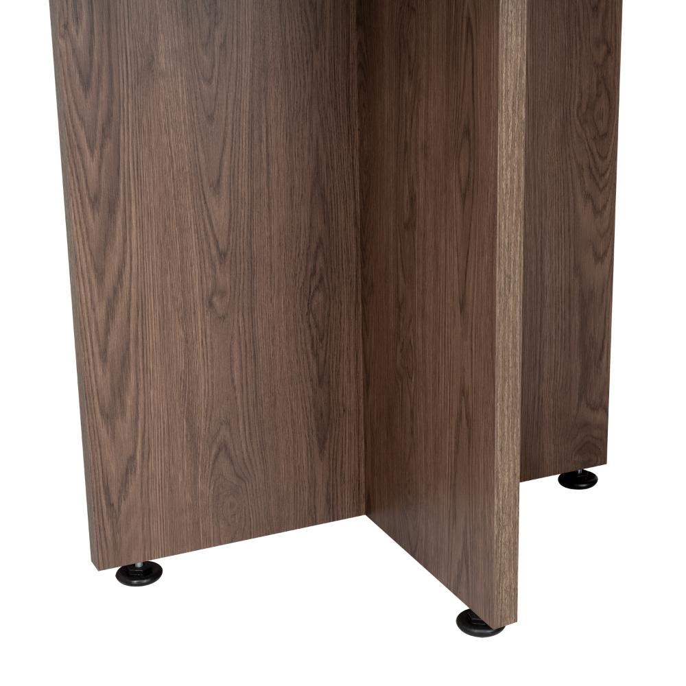 Mesa Redonda M-120 Home Office, Negro Soft / Coñac