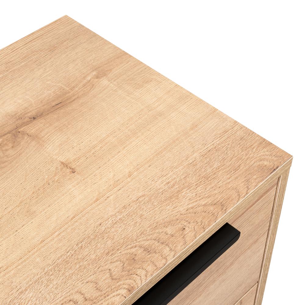 Velador Wesley, Café Claro y Blanco, con Dos Cajones