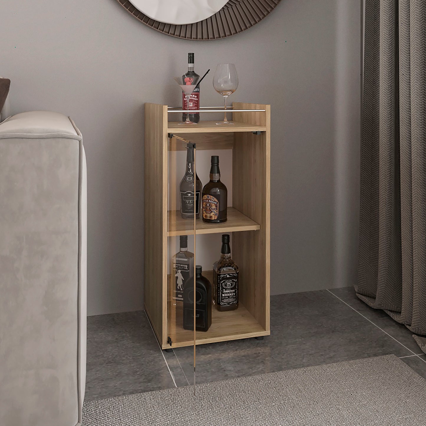 Bar Bajo Theba Una Puerta Vidrio, Fresno