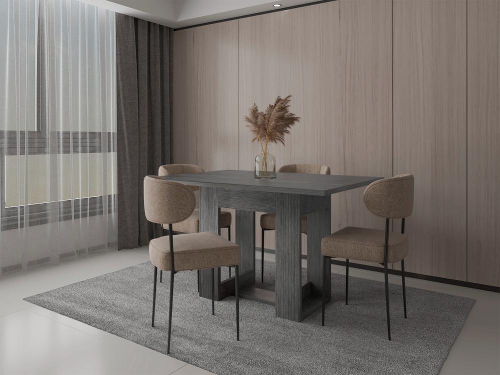 Comedor Volder, Roble Gris, con Amplia Superficie