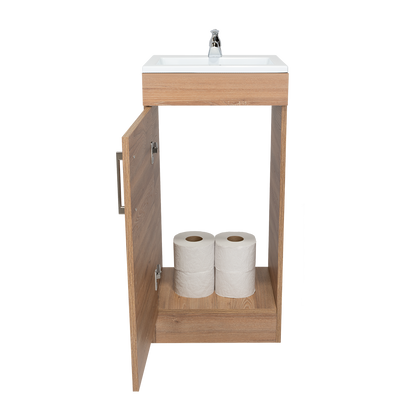 Mueble Vanitorio Una Puerta , FM Furniture, Café Claro