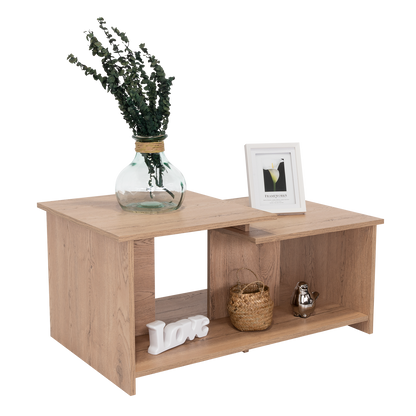 Mesa de Centro Wema, Macadamia, con Amplio Espacio Ideal Para Ubicar Decoraciones