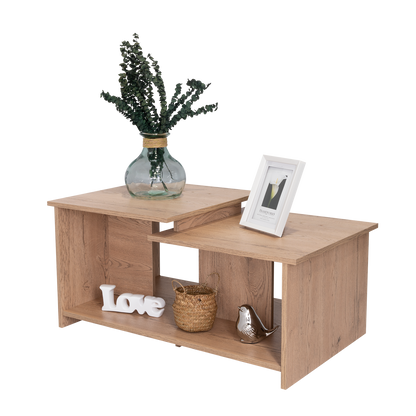 Mesa de Centro Wema, Macadamia, con Amplio Espacio Ideal Para Ubicar Decoraciones
