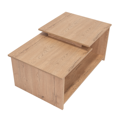 Mesa de Centro Wema, Macadamia, con Amplio Espacio Ideal Para Ubicar Decoraciones