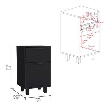 Velador Secret Z-81, Con Una Puerta Y Cajón Secreto, Wengue