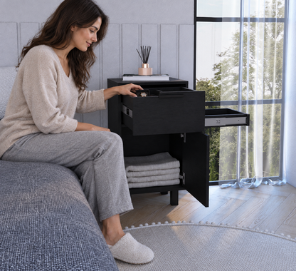 Velador Secret Z-81 Wengue vista frontal - Tu Home Market Chile