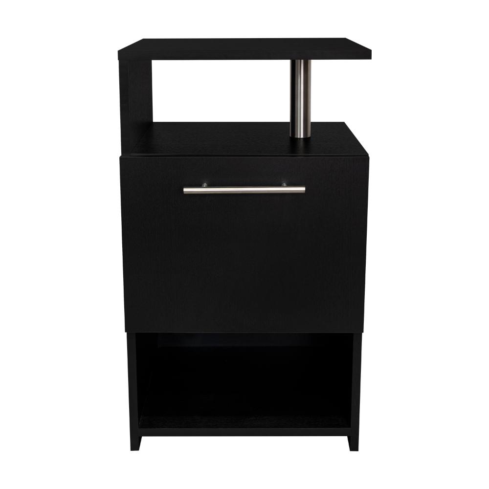 Mesa de Noche Alta Jena, Wengue, con cajon para guardar objetos