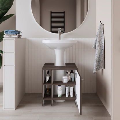 Mueble Basic Para Baño Una Puerta, Color Milan Y Blanco