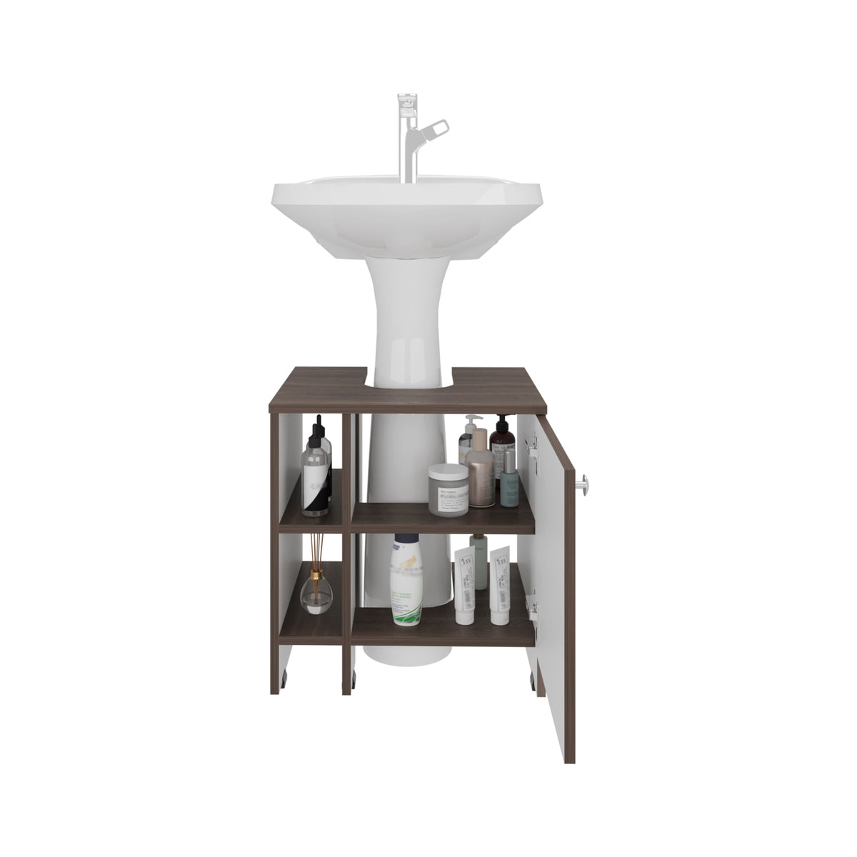 Mueble Basic Para Baño Una Puerta, Color Milan Y Blanco (vista 4)