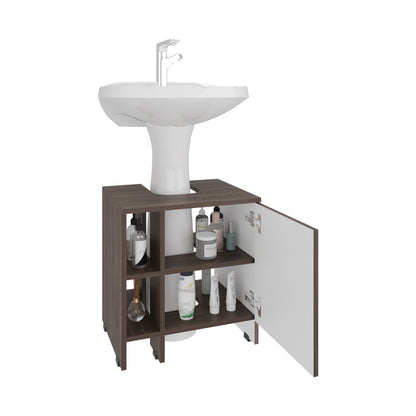 Mueble Basic Para Baño Una Puerta, Color Milan Y Blanco