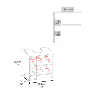 Mueble Basic Para Baño Una Puerta, Color Milan Y Blanco