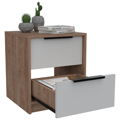 Velador Dos Cajones, FM Furniture 001C, Cafe Claro