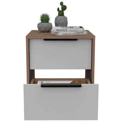 Velador Dos Cajones, FM Furniture 001C, Cafe Claro