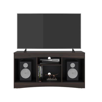 Rack Tv Fiorenzi, Nogal y Wengue, con espacio para TV de 55" (vista 2)