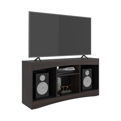Rack Tv Fiorenzi, Nogal y Wengue, con espacio para TV de 55"