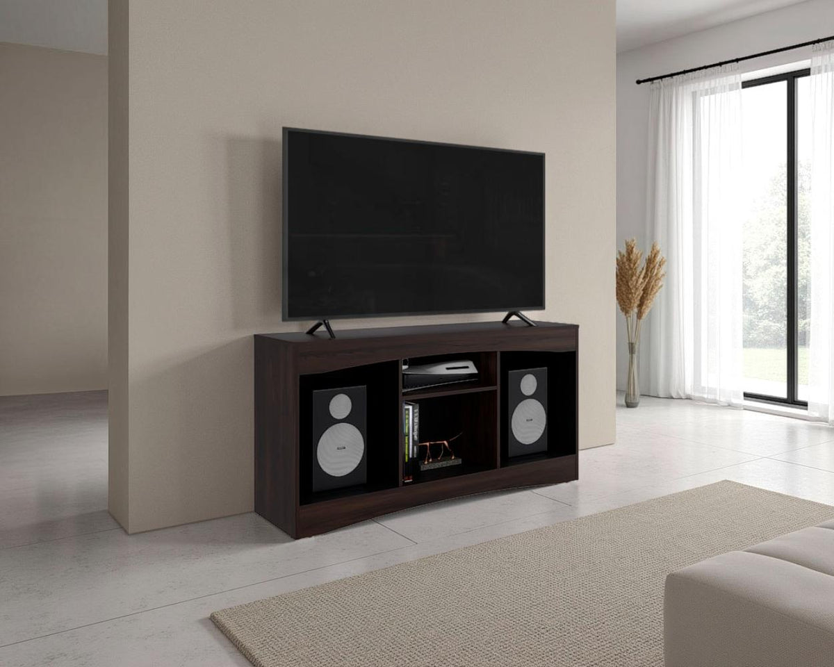 Rack Tv Fiorenzi, Nogal y Wengue, con espacio para TV de 55" (vista 4)