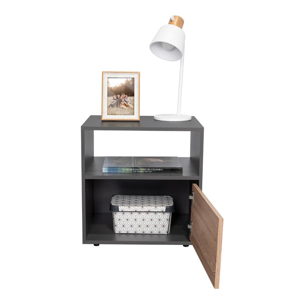 Velador Galanto, Plomo y Lenno con Una Puerta Batiente