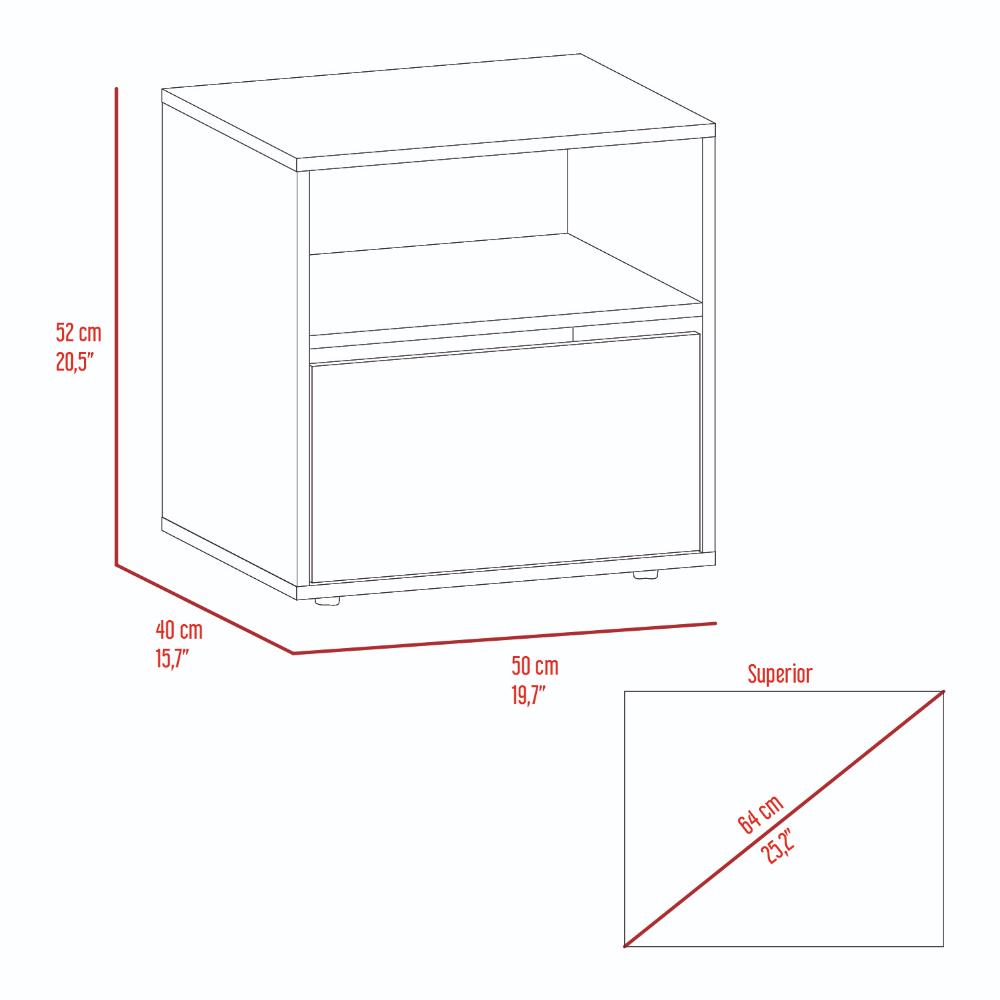 Velador Galanto, Plomo y Lenno con Una Puerta Batiente