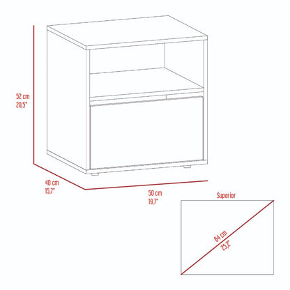 Velador Galanto, Plomo y Lenno con Una Puerta Batiente