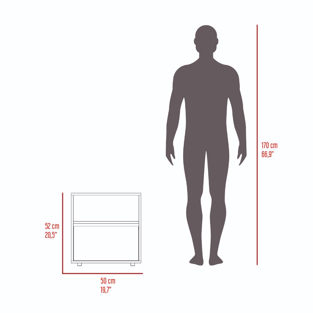 Velador Galanto, Plomo y Lenno con Una Puerta Batiente